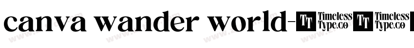 canva wander world字体转换